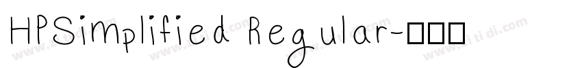 HPSimplified Regular字体转换